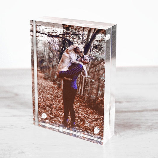 Custom Acrylic Photo Block | Magnetic Floating Picture Frame | Personalized Gift for Any Occasion