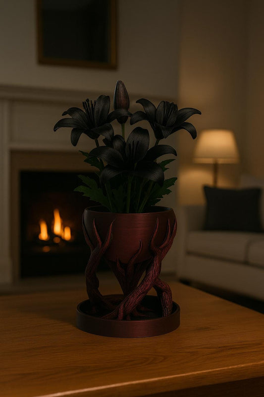 Haunted Tree Root Planter – Multi-Color Gothic 3D Printed Pot