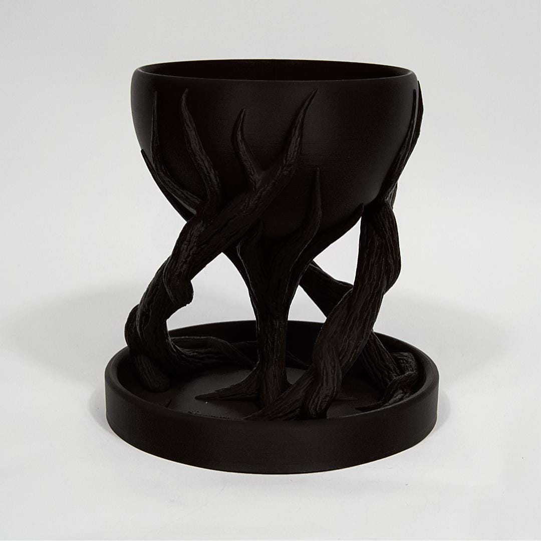 3D Printed Haunted Tree Root Planter | Gothic Halloween Décor | Spooky Artistic Pot