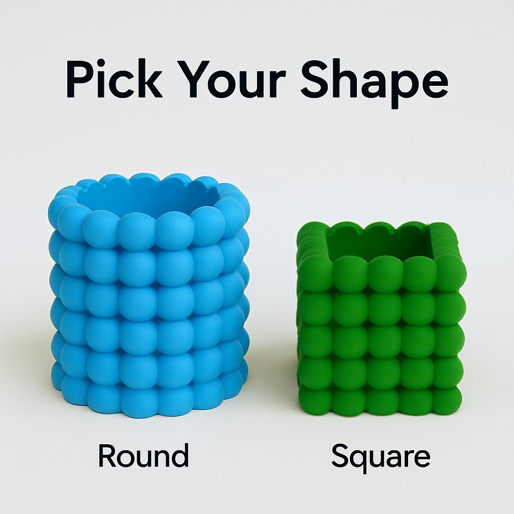 Colorful Bubble Planter | 3D Printed Waterproof Pot – Modern Eco-Friendly Home Décor