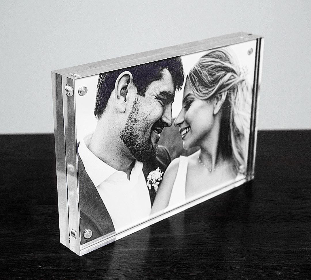Custom Acrylic Photo Block | Magnetic Floating Picture Frame | Personalized Gift for Any Occasion
