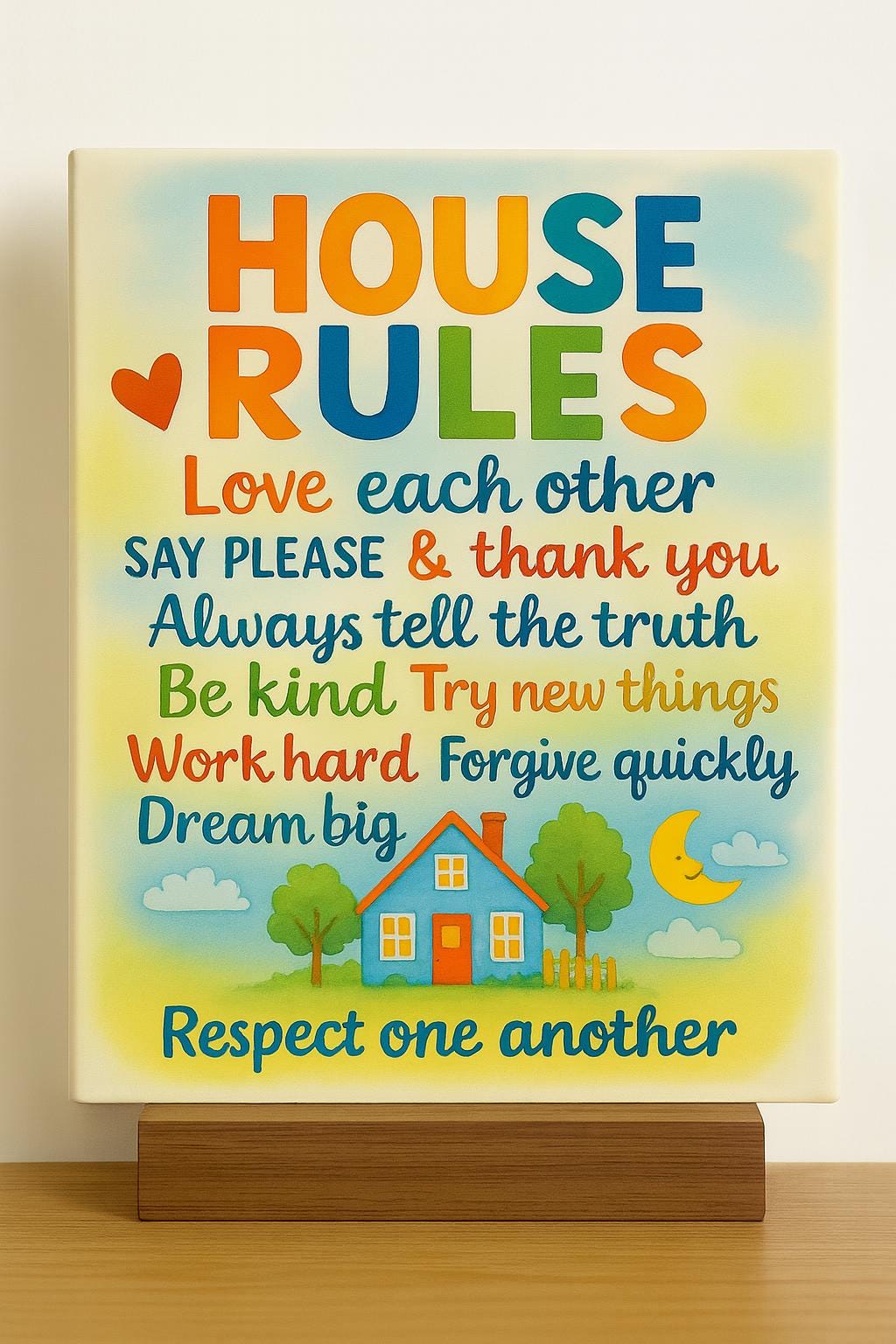 Custom Metal Photo Print with Wood Stand | Waterproof Personalized Sign