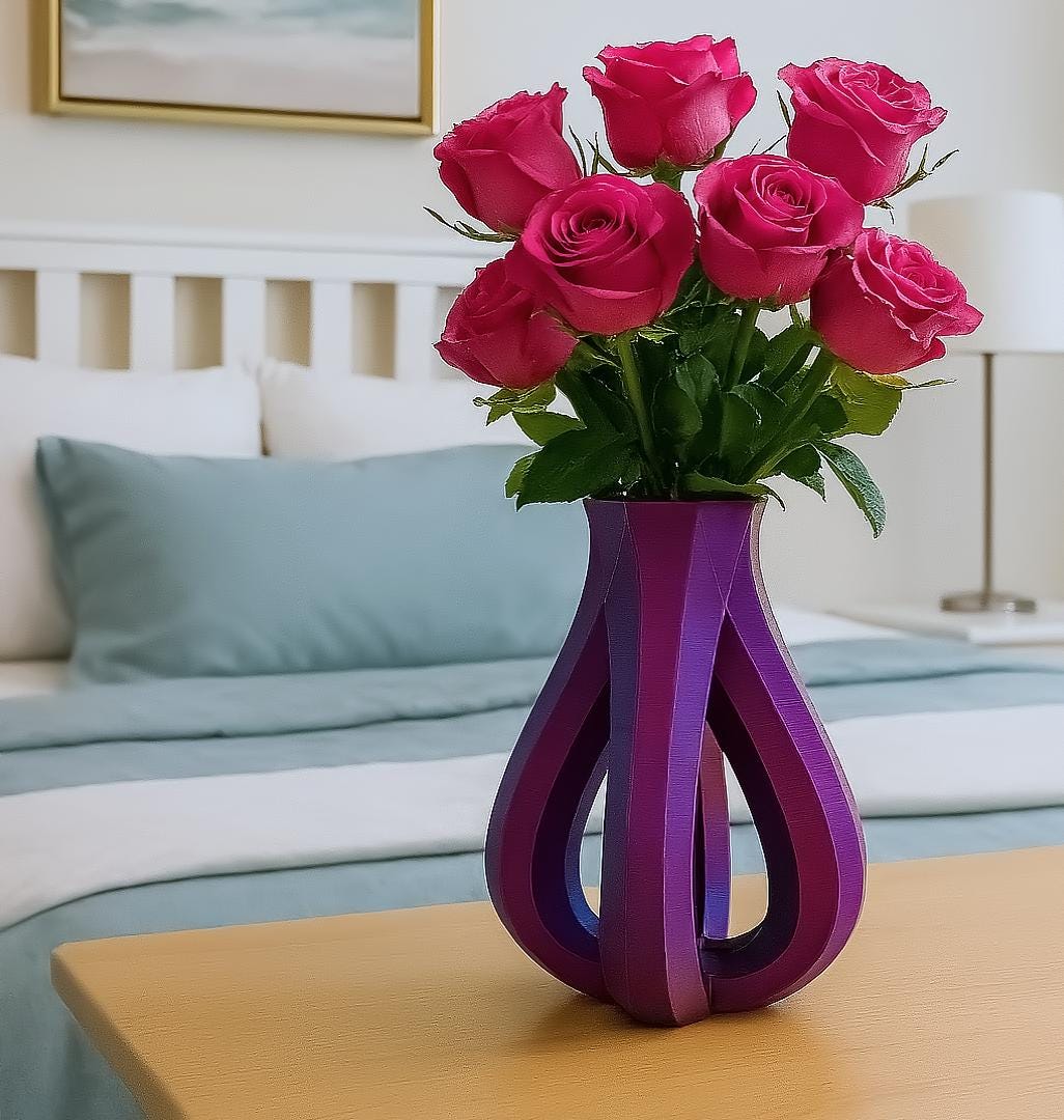 Chameleon Vase – 3D Printed Color-Shifting Modern Art Home Decor