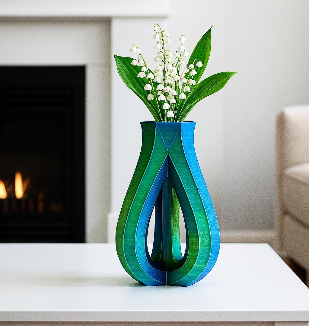 Chameleon Vase – 3D Printed Color-Shifting Modern Art Home Decor