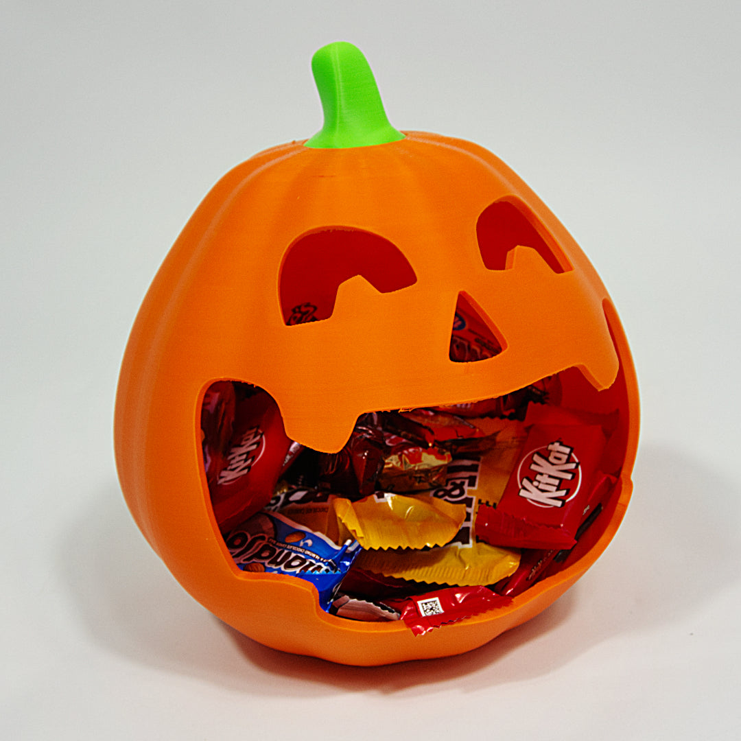 3D Printed Jack O'Lantern Candy Bowl – Spooky Halloween Treat Holder