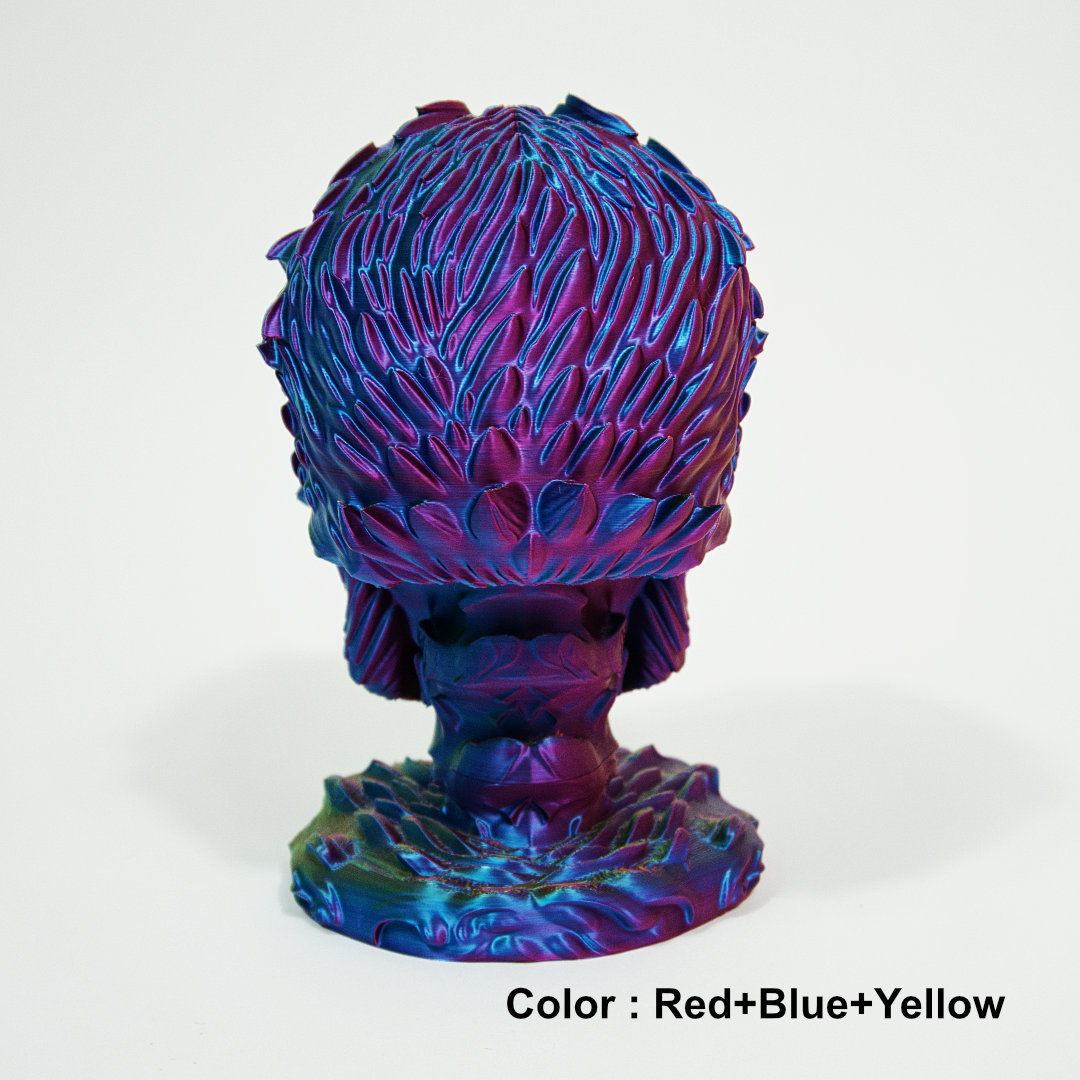 3D Printed Iridescent Skull — Gothic Decor & Headphone Stand