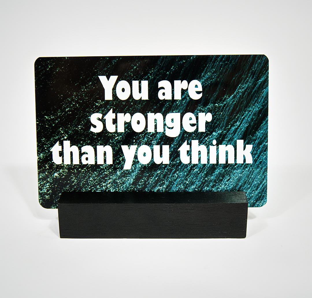 Custom Metal Photo Print with Wood Stand | Waterproof Personalized Sign