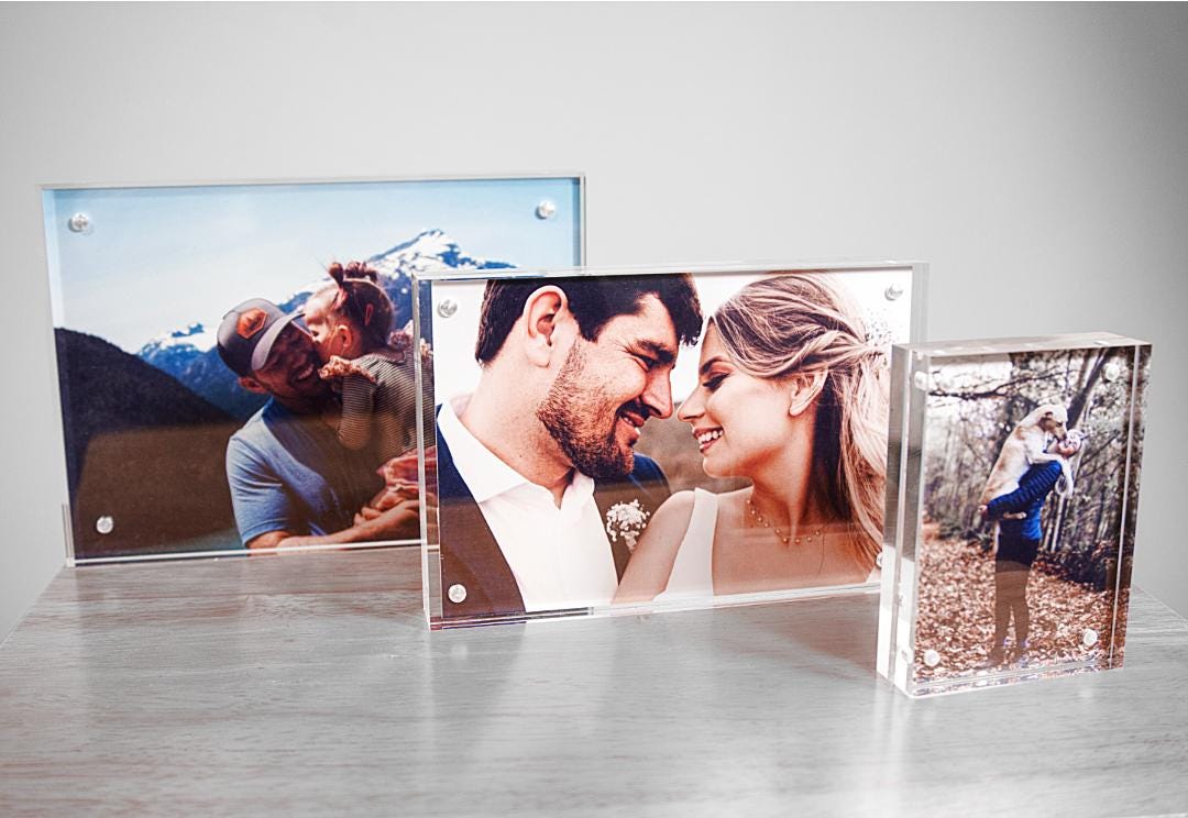 Custom Acrylic Photo Block | Magnetic Floating Picture Frame | Personalized Gift for Any Occasion
