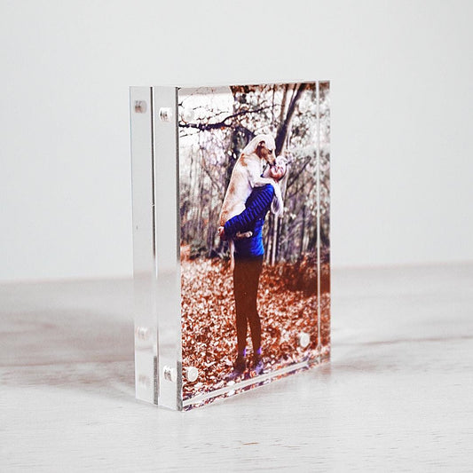 Custom Acrylic Photo Block | Magnetic Floating Picture Frame | Personalized Gift for Any Occasion
