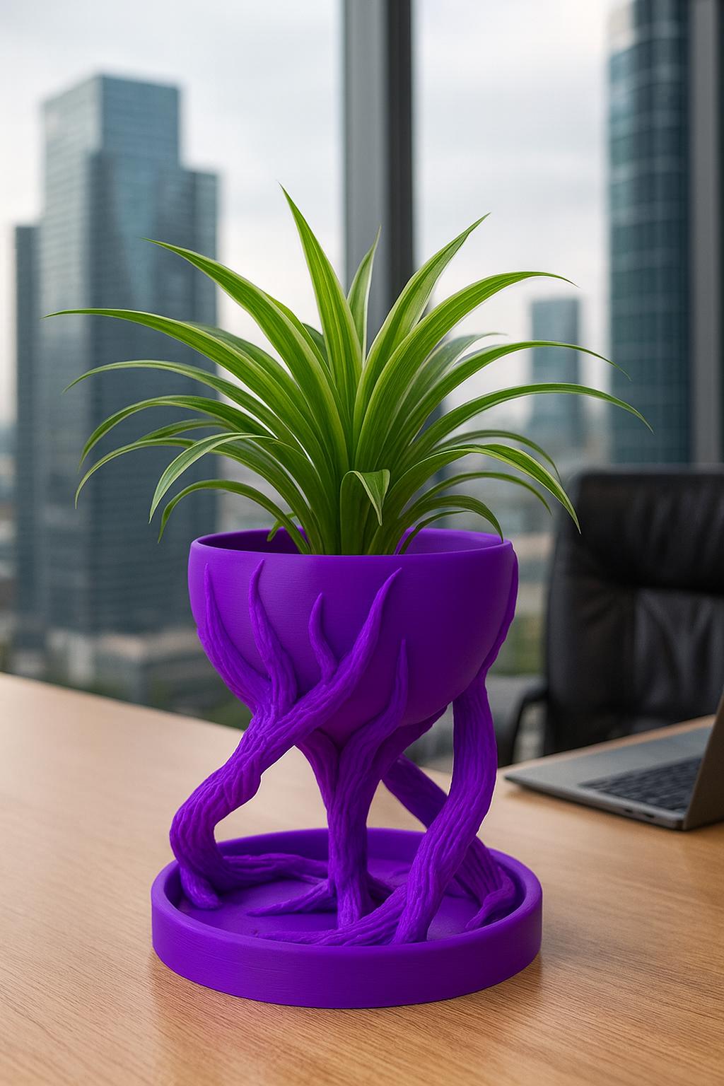 3D Printed Haunted Tree Root Planter | Gothic Halloween Décor | Spooky Artistic Pot