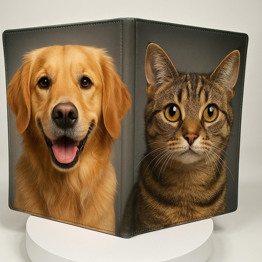 Personalized Faux Leather Photo Journal – Custom Double-Sided Cover