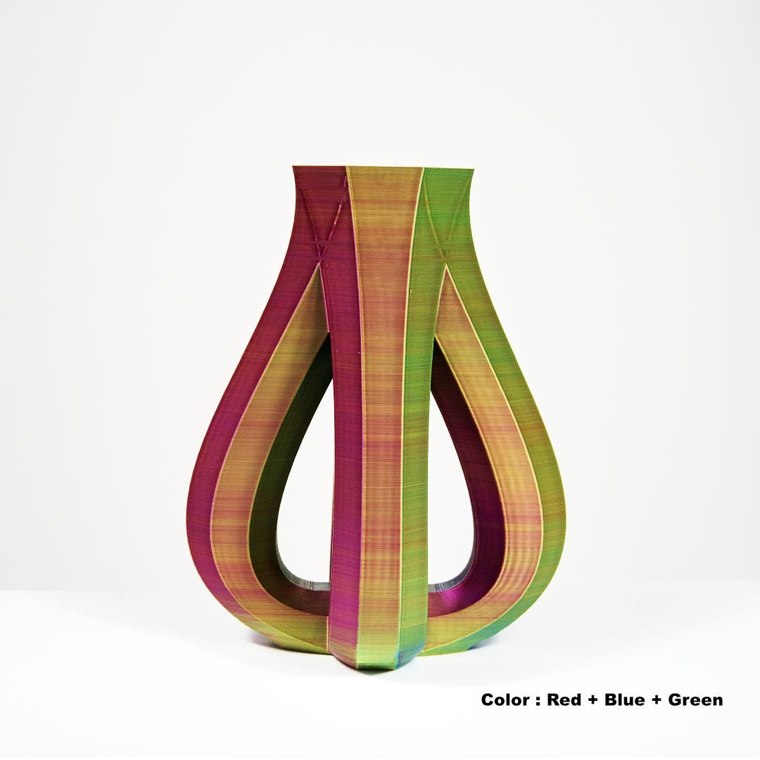 Chameleon Vase – 3D Printed Color-Shifting Modern Art Home Decor