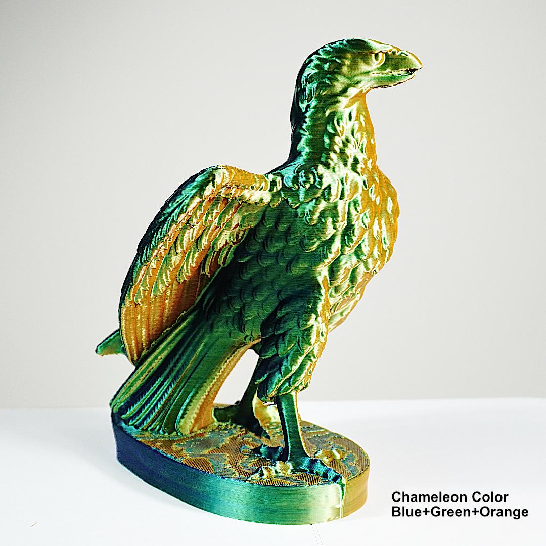 Color-Changing American Eagle Statue – 3D Printed Patriotic Decor