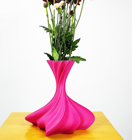 3D Printed Iridescent Spiral Vase | Modern Home Décor | Futuristic 3D Art Piece