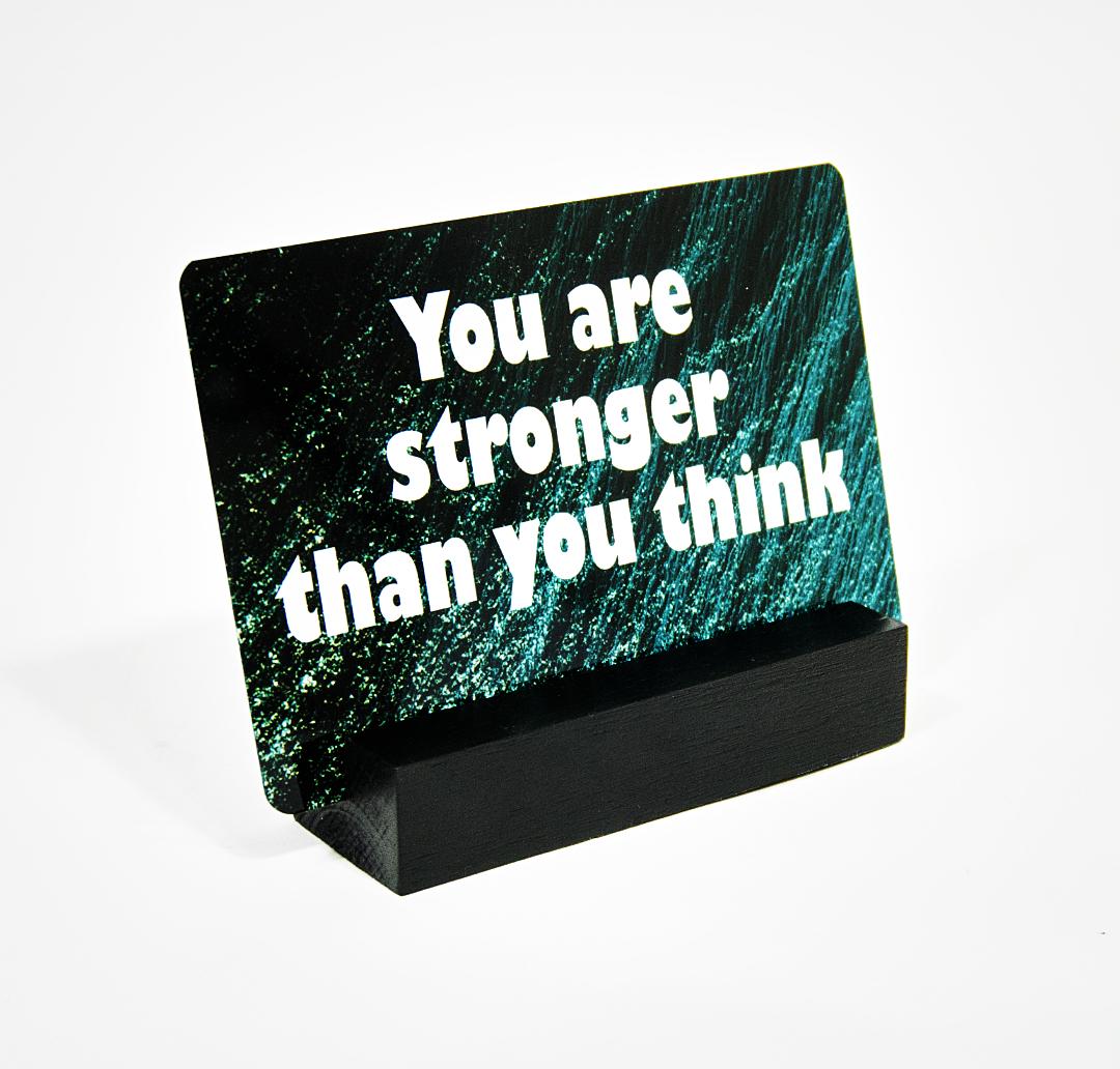 Custom Metal Photo Print with Wood Stand | Waterproof Personalized Sign