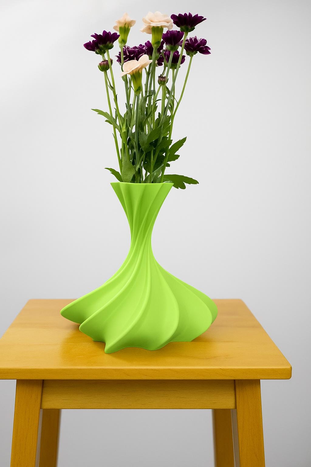 3D Printed Iridescent Spiral Vase | Modern Home Décor | Futuristic 3D Art Piece