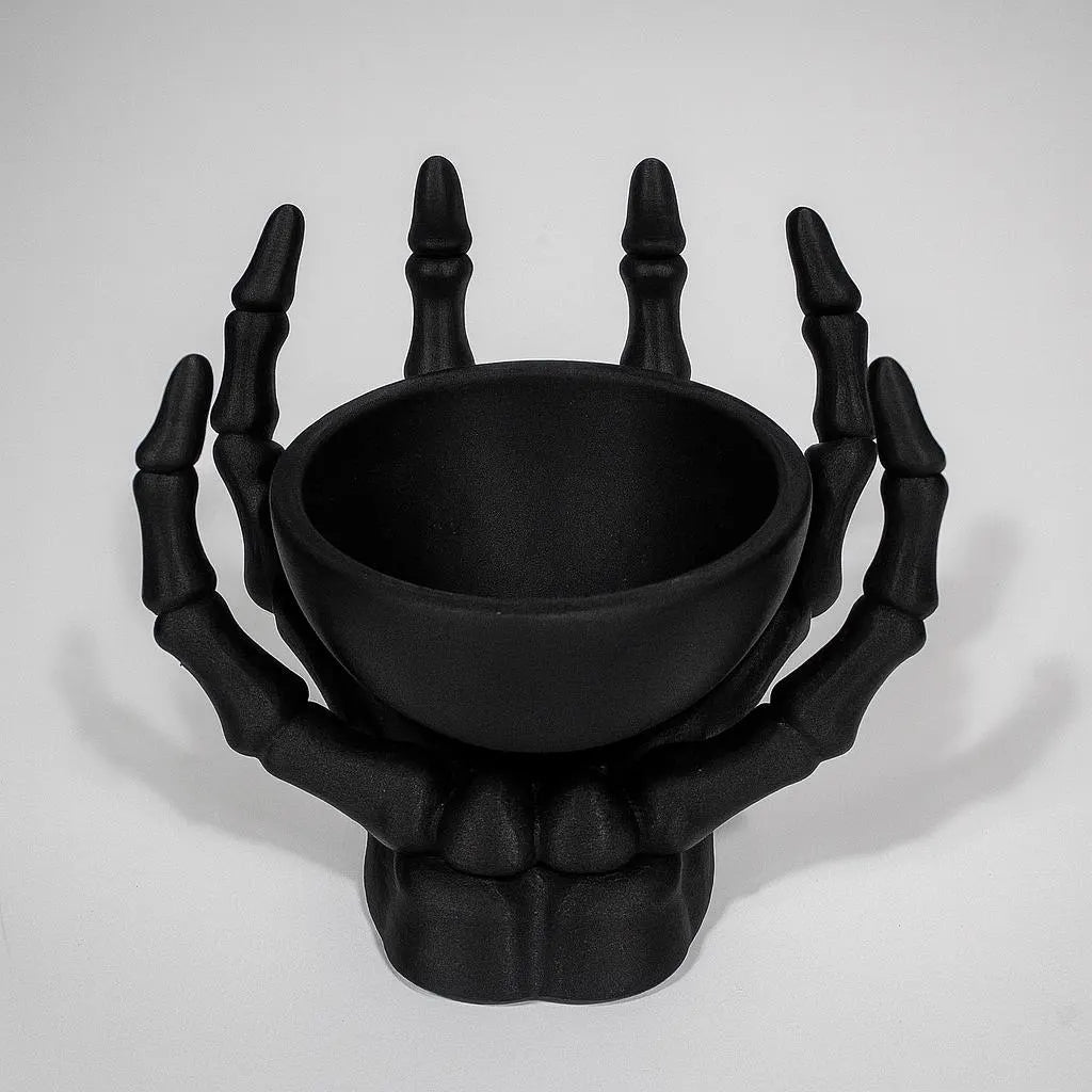 3D Printed Skeleton Hands Bowl – Gothic Halloween Decor | Unique Handmade Centerpiece