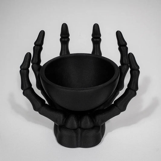 3D Printed Skeleton Hands Bowl – Gothic Halloween Decor | Unique Handmade Centerpiece