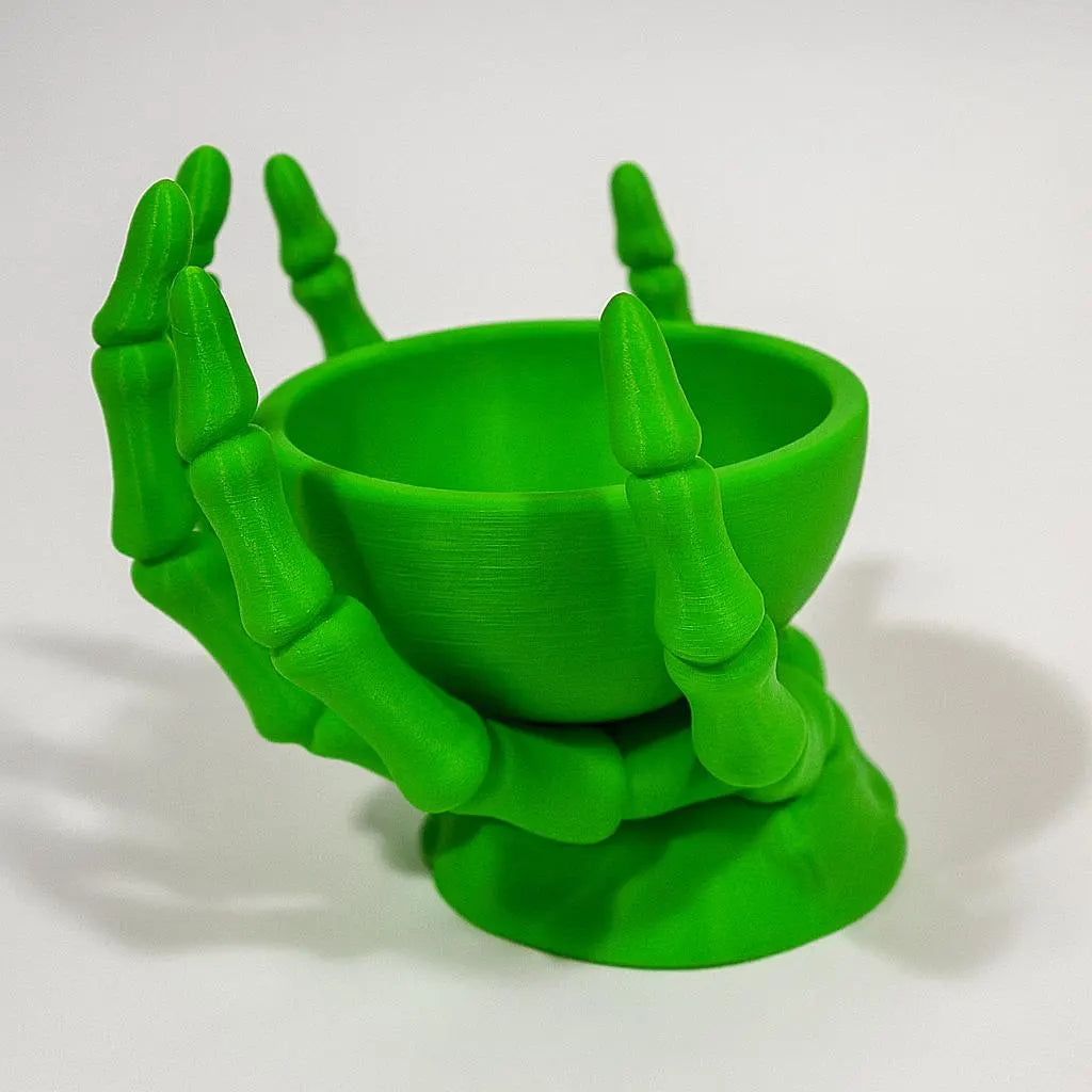 3D Printed Skeleton Hands Bowl – Gothic Halloween Decor | Unique Handmade Centerpiece